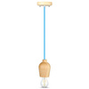 Lampa Wisząca Oprawa E27 Drewniany klosz z niebieskim kablem VT-7778 V-TAC