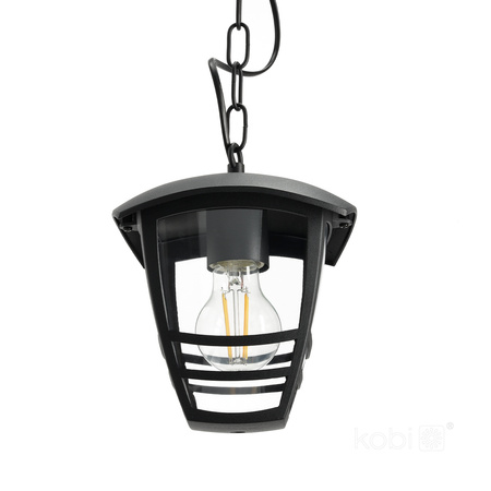 Lampa Wisząca Ogrodowa Zewnętrzna E27 Czarna IP54 Tevio Kobi