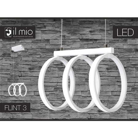 Lampa wisząca sufitowa LED flint 34W 3000K biała GOLDLUX (Polux)
