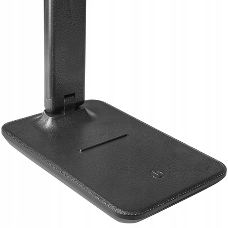 Lampka Biurkowa Stołowa Regulowana LED 5W 400lm 3000-4000-6500K CCT Akumulatorowa Szkolna Nocna Ściemnialna Włącznik On/Off Czarna Kivo Masterled