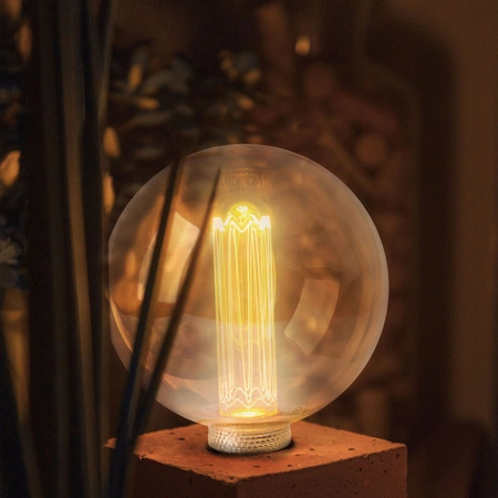 Żarówka Dekoracyjna LED E27 G125 4W 200lm 1800K Ciepła 320° DecoVintage Amber Pillar GOLDLUX (Polux)