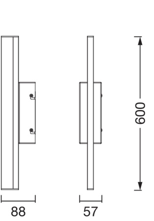 Lampa Łazienkowa LED Kinkiet Nad Lustro Ściemnialny 10W 950lm CCT Biały IP44 60cm Obris Ledvance