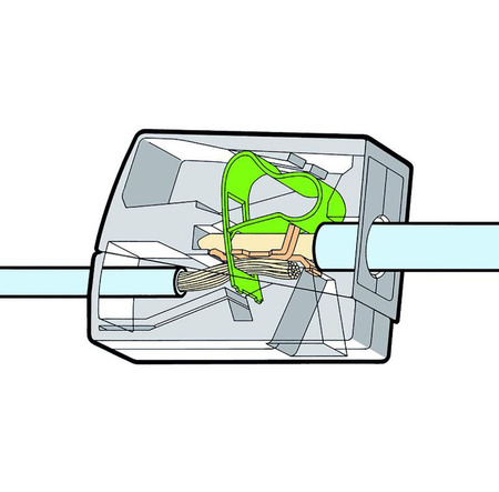 Złączka Oświetleniowa Szybkozłączka Przelotowa 224-101 na Przewód 0,5-2,5mm WAGO
