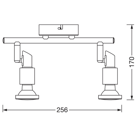 Lampa Sufitowa Ścienna Kinkiet Reflektor 2xGU10 2.6W 460lm 2700K Ciepła SPOT LEDVANCE