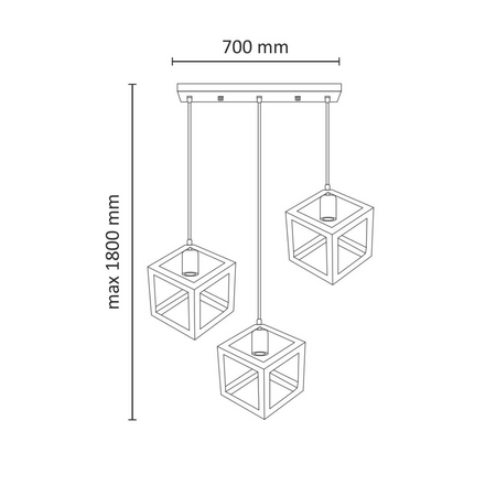 LAMPA WISZĄCA SUFITOWA SWEDEN 3xE27 GOLDLUX (Polux)