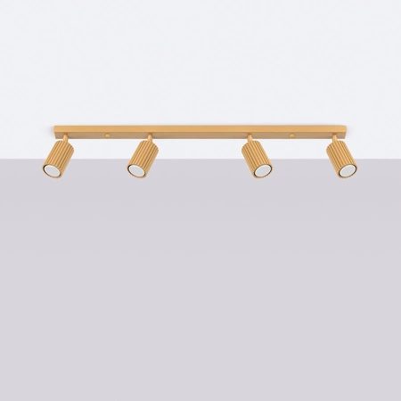 Lampa Sufitowa Reflektor Tuba Spot 4x GU10 Złota Karbon Deep Space SL.1565 Sollux