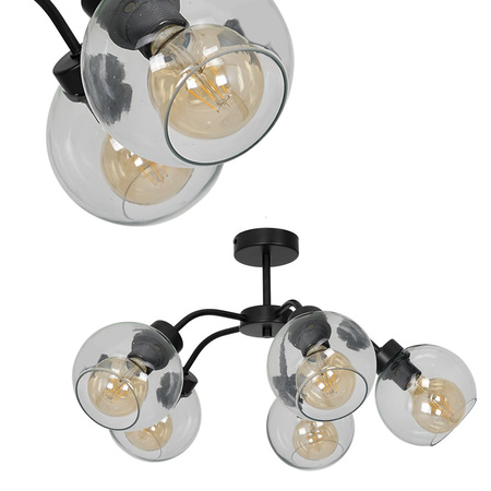 Lampa Sufitowa SOFIA CLEAR 5xE27 Milagro