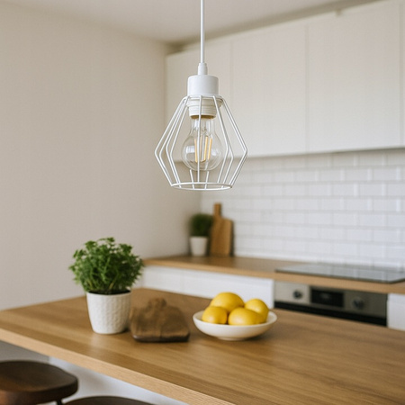 Lampa Sufitowa Oprawa Wisząca Zwis E27 Biała Otto Masterled