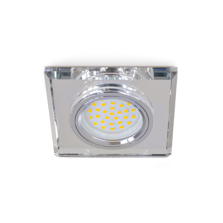 Oprawa Podtynkowa GU10 Halogenowa Wpuszczana Spot Oczko Przezroczysta Kwadratowa Kobi