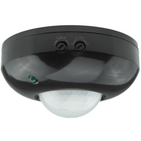 Czujnik Ruchu i Zmierzchu PIR 360° 6m Sufitowy Czarny