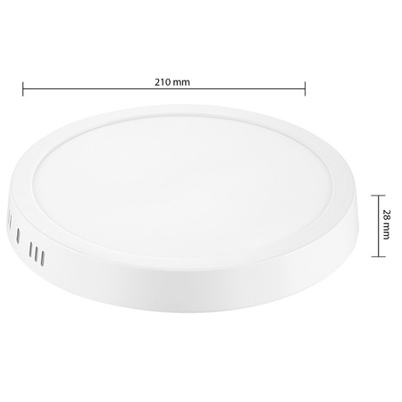 Panel LED Oprawa Sufitowa 18W 1440lm 2700K Ciepły Natynkowy Ogrągły Biały Proma Masterled