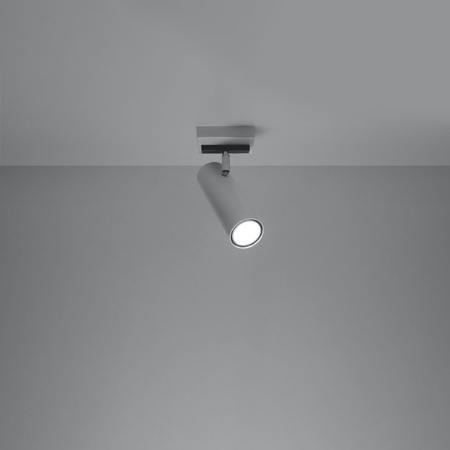 Lampa Sufitowa Oprawa Natynkowa SPOT TUBA Reflektor GU10 Ruchoma Tubularna Biała Nowoczesna Direzione Sollux