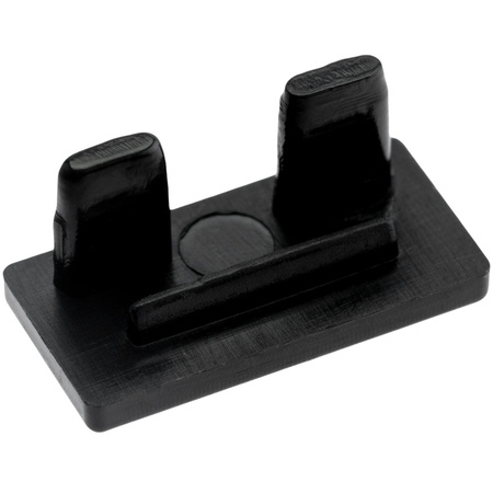 Zaślepka do profilu natynkowego MINI nawierzchniowego nakładanego CZARNA PEŁNA tworzywo sztuczne