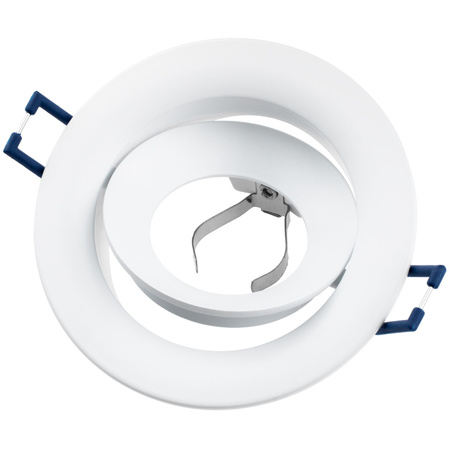 Oprawa Halogenowa Podtynkowa Sufitowa Okrągła Ruchoma Biała GU10