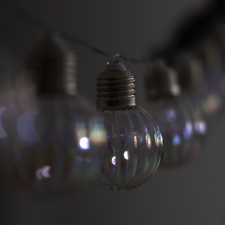 Girlanda Solarna Ogrodowa 20x LED Łańcuch Świetlny Ozdobne Kuleczki 5.8m