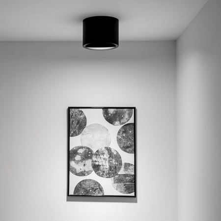 Oprawa Natynkowa HALOGENOWA SPOT TUBA Ruchoma GU10 AR111 Okrągła Czarna 100mm TELES LUMILED