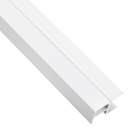 Profil Meblowy Aluminiowy Anodowany do taśm LED KM48 Srebrny Regałowy Nawierzchniowy 2m + Przesłona mleczna + Zaślepki