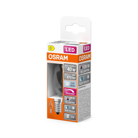 Żarówka LED BW35 Świeczka E14 3.4W = 40W 470lm 4000K Neutralna CRI90 300° Filament Ściemnialna SUPERSTAR PLUS CLASSIC Osram