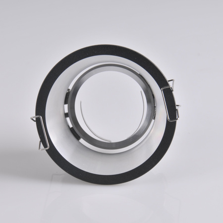 Oprawa Podtynkowa Okrągła Ruchoma KOLDING Czarno - Srebrna MR16 GOLDLUX (Polux)