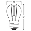 Żarówka LED P45 Kulka E27 4.8W = 40W 470lm 2700K Ciepła 320° Ściemnialna Retrofit Filament CLASSIC Osram