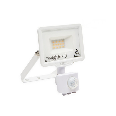 Naświetlacz LED 10W 800lm 3000K IP44 Biały z czujnikiem ruchu LED2B KOBI MHC