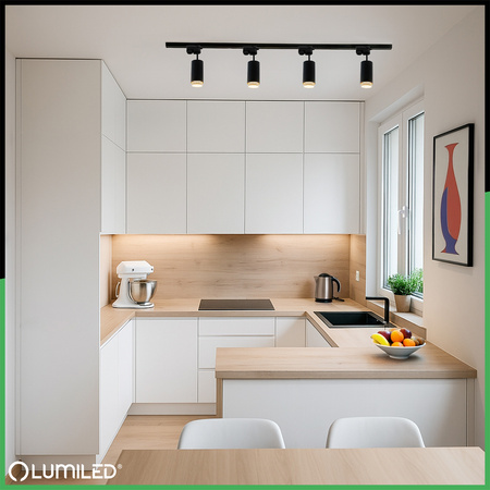 Szynoprzewód Czarny Jednofazowy Aluminiowy Szyna Do Reflektorów Szynowych 100cm LUMILED