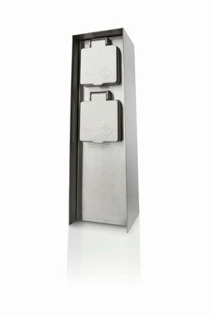 Elektryczny Słupek Ogrodowy 23cm 2x Gniazdko 230V IP44 Rock Philips