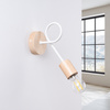 Lampa Ścienna Kinkiet 1x E27 Naturalne Drewno Biała Ember Peach Puff SL.1473 Sollux