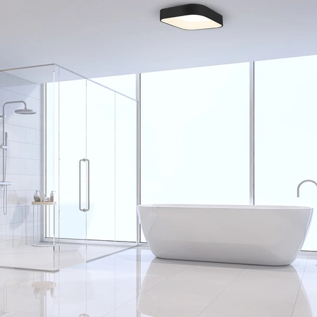 Plafon natynkowy ASTRO 24W 4000K LED Kwadratowy Klosz Czarny ML6356 Milagro Metal + Akryl