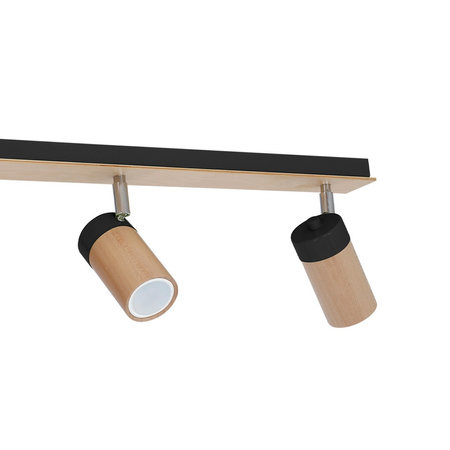 Lampa Sufitowa BARON Czarna 3xGU10 Milagro