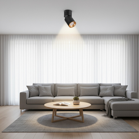 Oprawa natynkowa SPOT oczko GU10 ruchoma przegub czarno złota