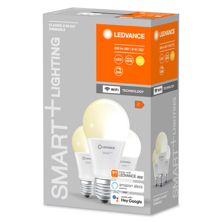 Żarówka LED E27 9W = 60W 806lm Ściemnialna SMART+ WiFi Classic Ledvance