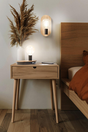 Lampa Ścienna Dekoracyjna Kinkiet Oprawa Natynkowa E27 Brązowy Czarny Decor Ledvance