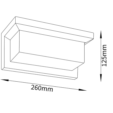 Lampa Ogrodowa Kinkiet Elewacyjny E27 Prostokątny LEVIS LUMILED