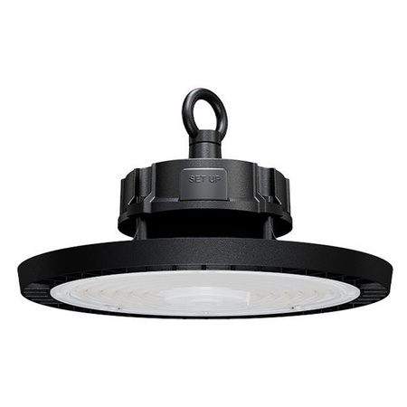 Lampa LED Przemysłowa High Bay 150W 22500lm 5000 Zimna 90° Ściemnialna Czarny IP65 Masterled