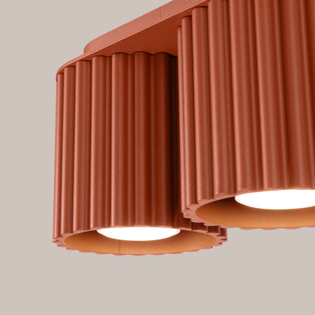 Oprawa Natynkowa 2x GU10 Aluminiowa Ochra czerwona Aura Deep Space SL.1800 Sollux