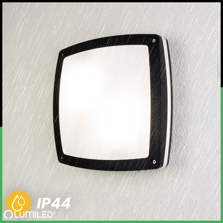 Lampa Ogrodowa Kinkiet Elewacyjny Plafon 2x E27 Kwadratowy LARIS LUMILED