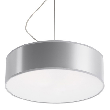 Lampa Sufitowa Wisząca Plafon 2x E27 Okrągła Szara Minimalistyczna Arena Sollux