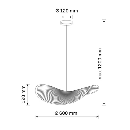 Lampa Sufitowa Wisząca Zwis E27 Beżowy BAMBOO NATURAL Sanico Goldlux