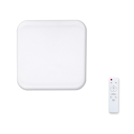 Plafon natynkowy PALERMO 40W LED + PILOT Kwadratowy Regulacja Barwy ML4856 Milagro Tworzywo Sztuczne + Metal