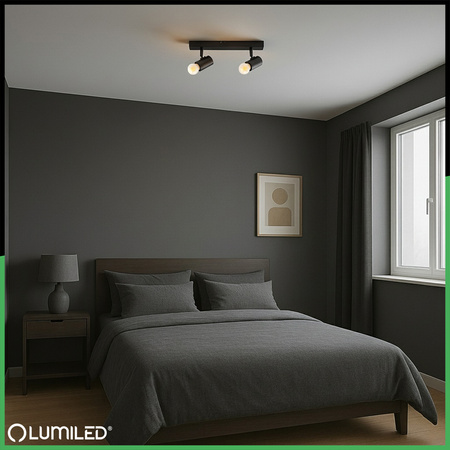 Lampa Sufitowa SPOT TUBA Reflektor Oprawa Halogenowa 2x E27 GLASA LUMILED