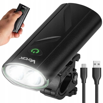 Latarka Lampka Przednia Rowerowa LED USB-C Uchwyt 5 Trybów 260lm IPX6 VAYOX