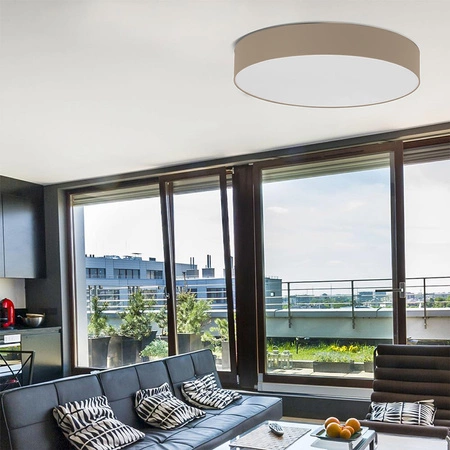 Lampa Sufitowa Plafon Oprawa RONDO BEŻOWE Okrągła Biało-Beżowa 45cm 15W 4xE27 4430 TK Lighting