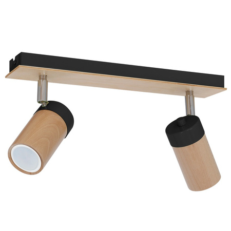 Lampa Sufitowa BARON Czarna 2xGU10 Milagro