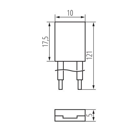 Łącznik do Taśmy LED Spinka Dwustronna P8 12.1cm 12-24V CON Kanlux 10szt.