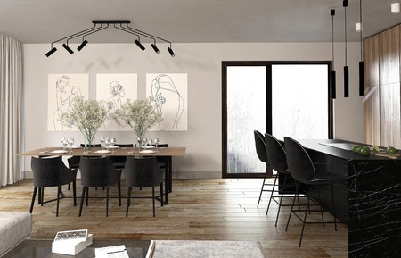 Lampa Sufitowa Oprawa Natynkowa Reflektor Punktowa 6x GU10 Czarna Nowoczesna EYE SUPER 6505 Nowodvorski