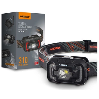 Latarka Czołowa Akumulatorowa LED 5W 310lm 7 Trybów Pracy Micro USB Wodoszczelna IP65 Videx