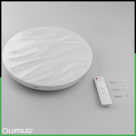 Plafon LED Lampa Sufitowa Natynkowa VIRTUS2 72W IP44 CCT Biały Okrągły 50cm + PILOT LUMILED