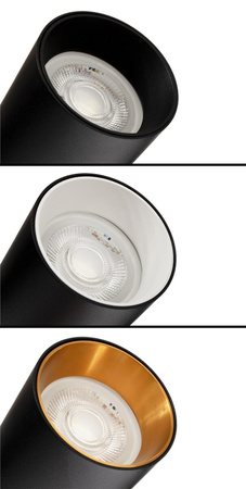 Kinkiet sufitowy 3x GU10 SPOT Lampa LED QUALIS III Czarny