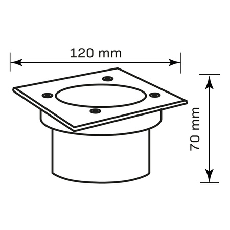 Oprawa Najazdowa LED 3W 300lm 4000K Neutralna 120° Srebrna IP67 MIVO Sanico Goldlux